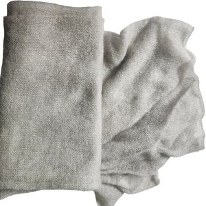 H&M Large Light Gray Mohair Blend Scarf